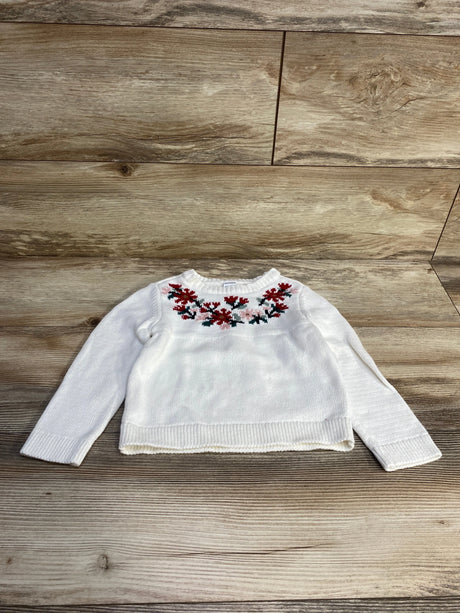 Carter's Floral Knit Sweater White sz 3T - Me n Mommy To Be