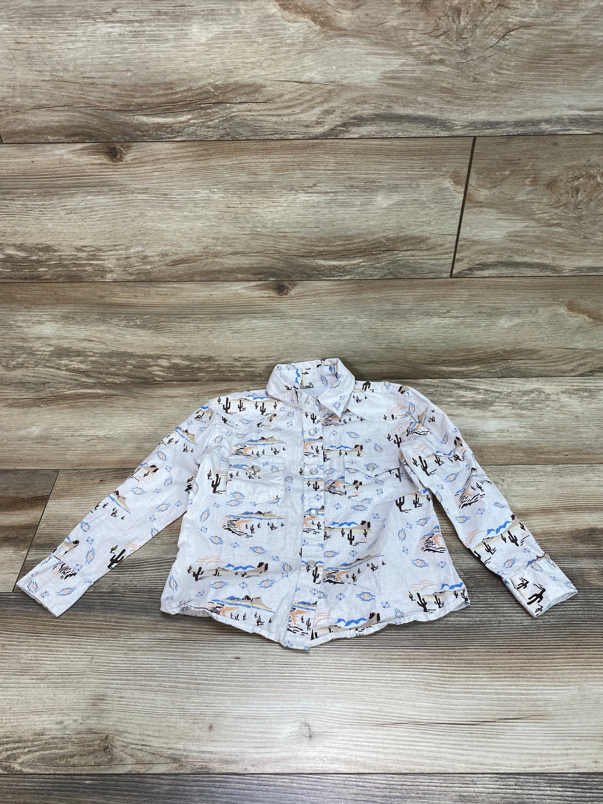 Panhandle Western Snap Button Shirt White sz 5T