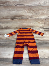 NEW Cat & Jack Striped Coverall Orange sz 12m