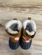 London Fog Faux Fur Winter Snow Boots Brown sz 5c