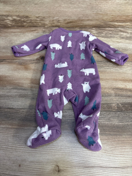 Just One You Polar Bear Blanket Sleeper Purple sz Newborn - Me n Mommy To Be