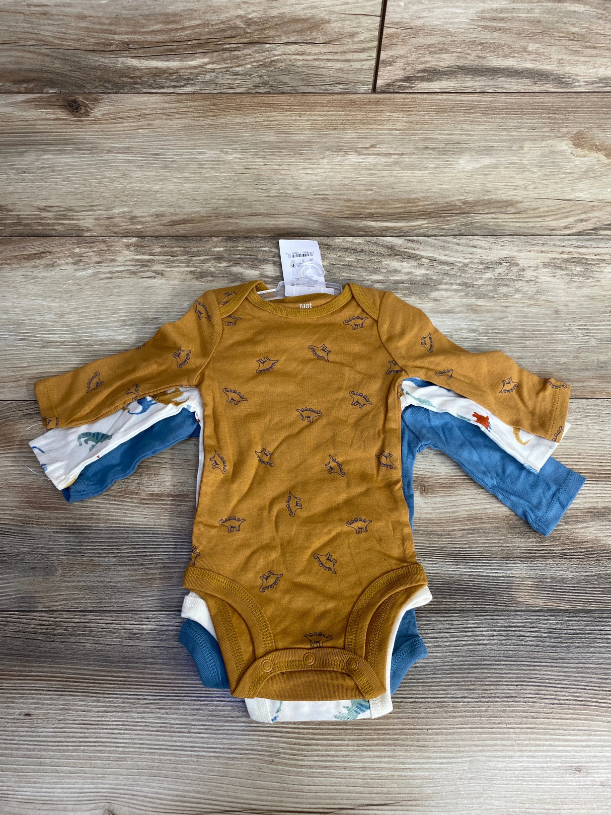NEW Just One You 3pk Dinosaur Bodysuits Blue sz 3m
