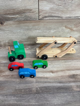 Melissa & Doug Wooden Car Carrier Truck w/ Three Cars