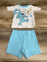 Nickelodeon Blue's Clues & You 2pc Pajama Set White sz 18m