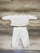 Just One You 2pc Quilted Sweatshirt & Leggings Set Cream sz Newborn