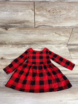 Cat & Jack Buffalo Plaid Dress Red sz 12m