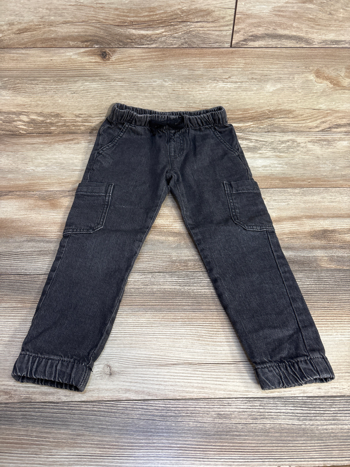 Cat & Jack Denim Cargo Joggers Black sz 4T