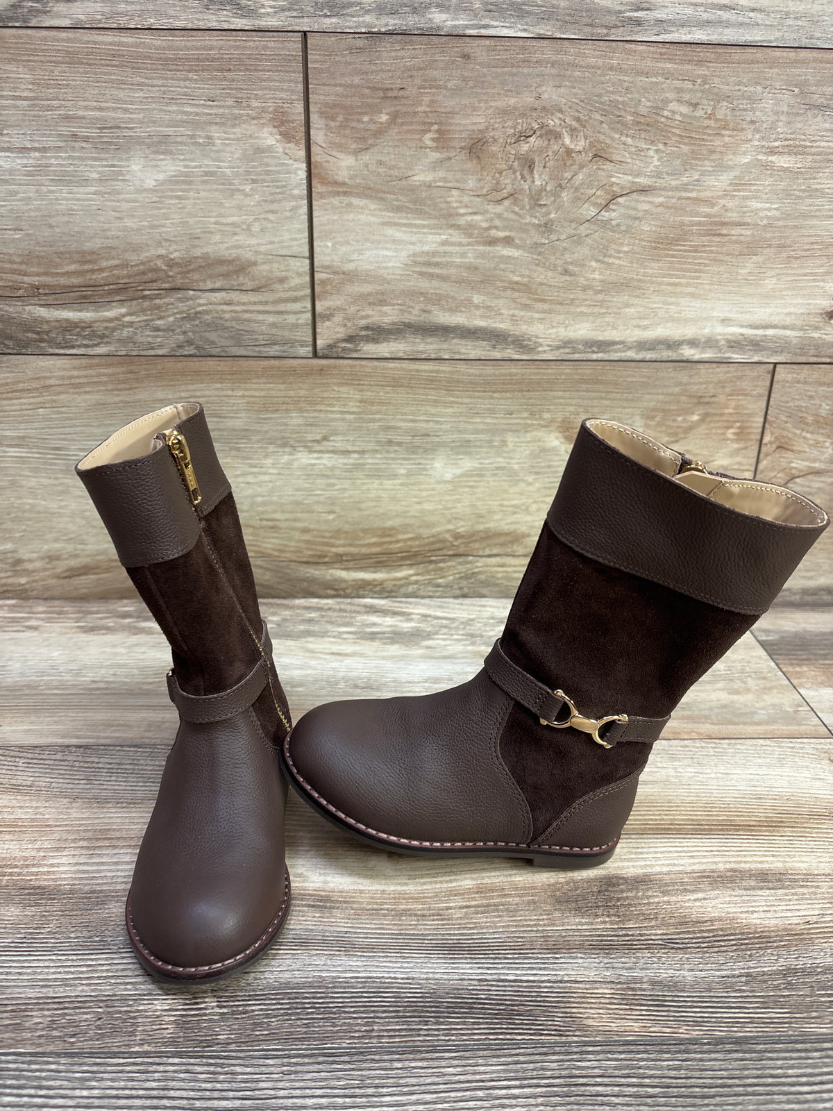Janie & Jack Riding Boots Brown sz 8c