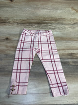 Janie & Jack Plaid Ponte Pants Pink sz 18-24m