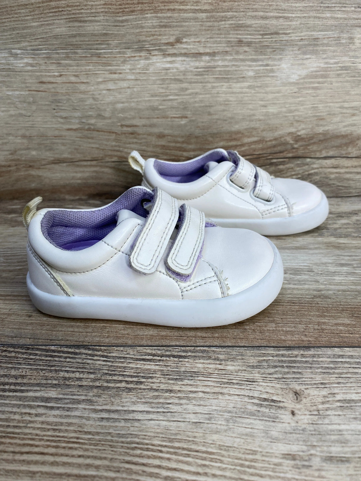 Wonder Nation Faux Leather White Sneakers sz 4c