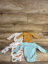 Cloud Island 4pk Long Sleeve Bodysuits White sz NB