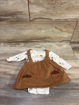 Carter's 2pc Long Sleeve Fall Bodysuit & Skirtall Set Ivory sz Newborn
