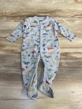 Dapper Dude Dinosaur Print Sleeper Grey sz 3-6m - Me n Mommy To Be