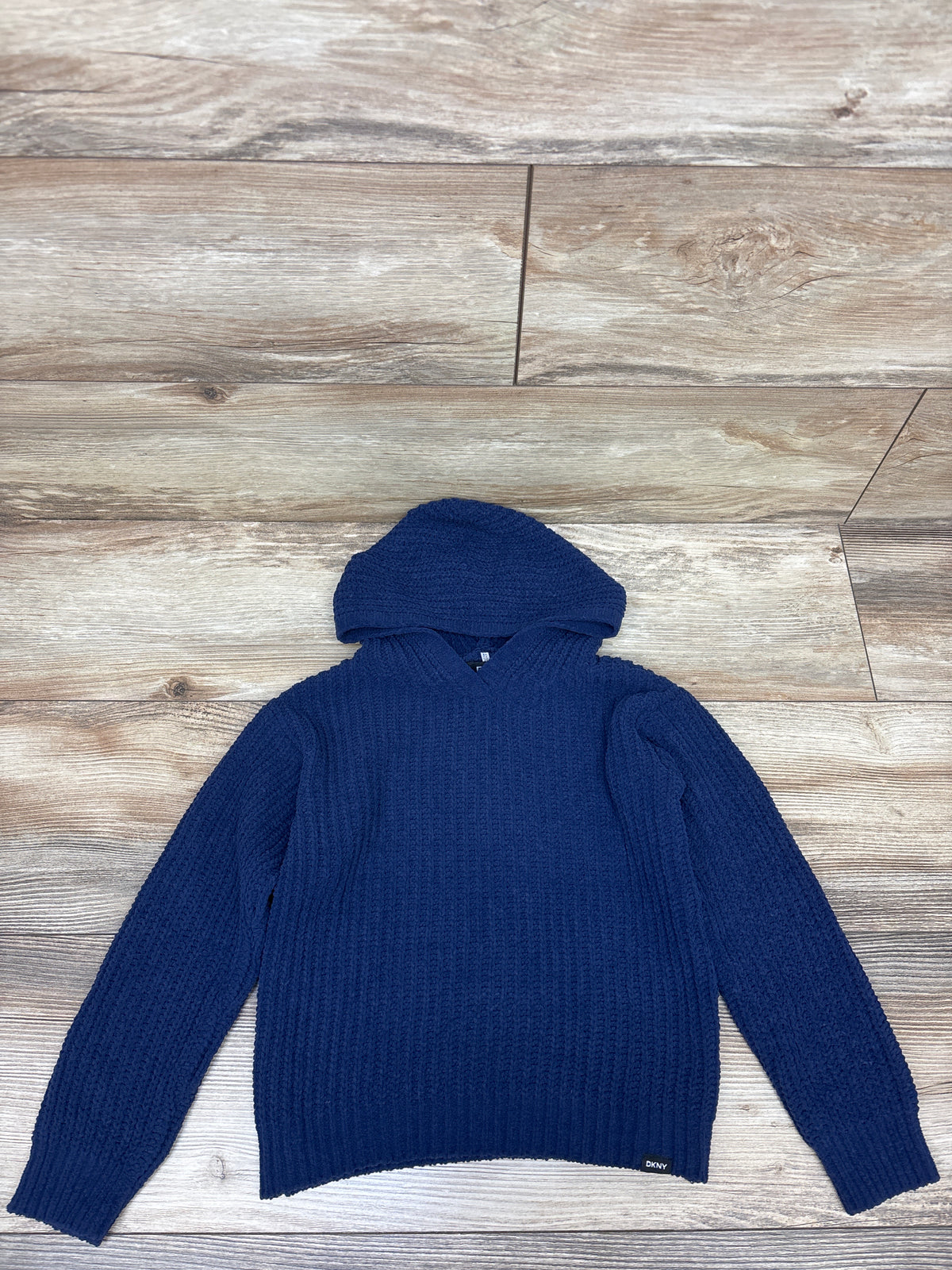 DKNY Hooded Knit Sweater Blue sz 4T