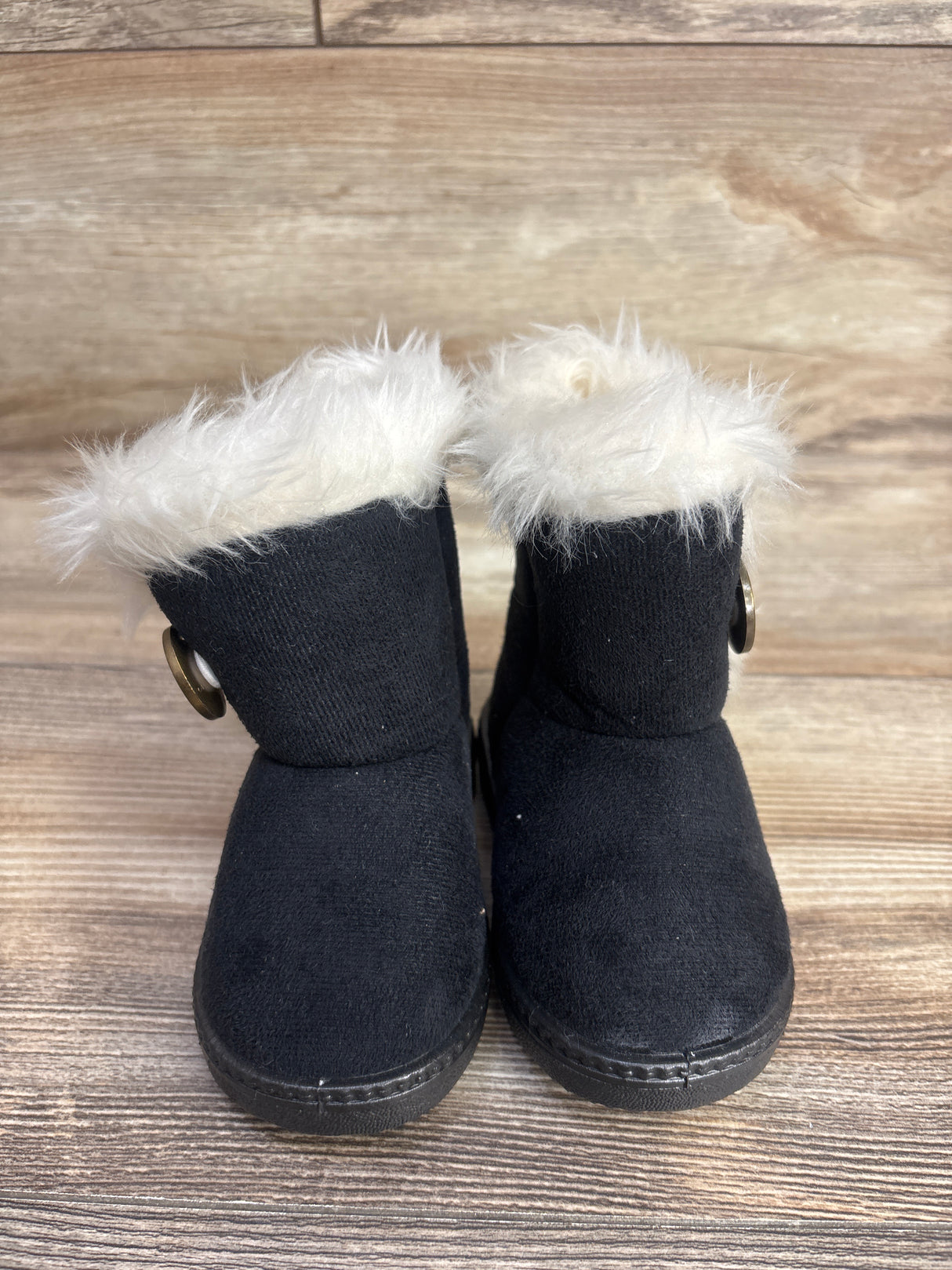 Frontwalk Plush Collar Snow Boots Black sz 5c