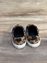 Old Navy Leopard Print Canvas Slip-On Sneakers, Brown sz 5c