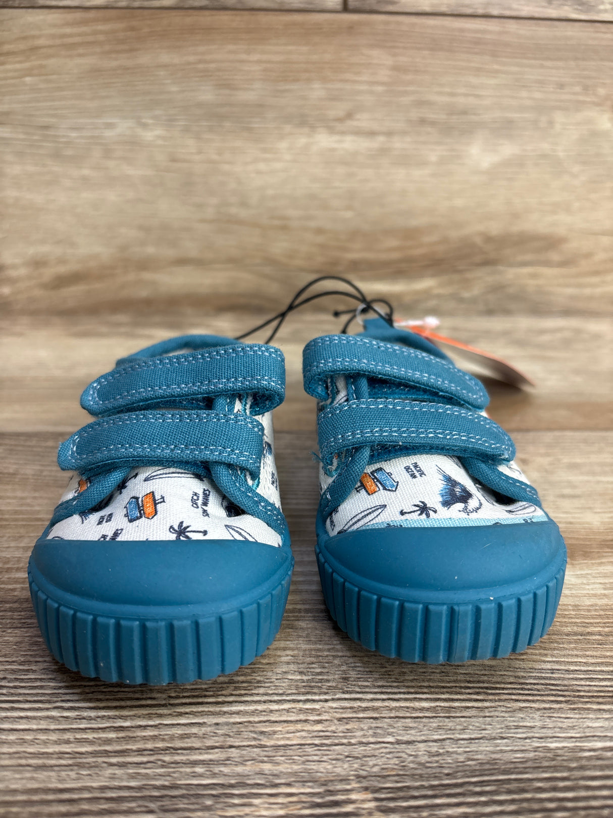 NEW Wonder Nation Two Strap Bump Toe Sneakers, Blue sz 4c