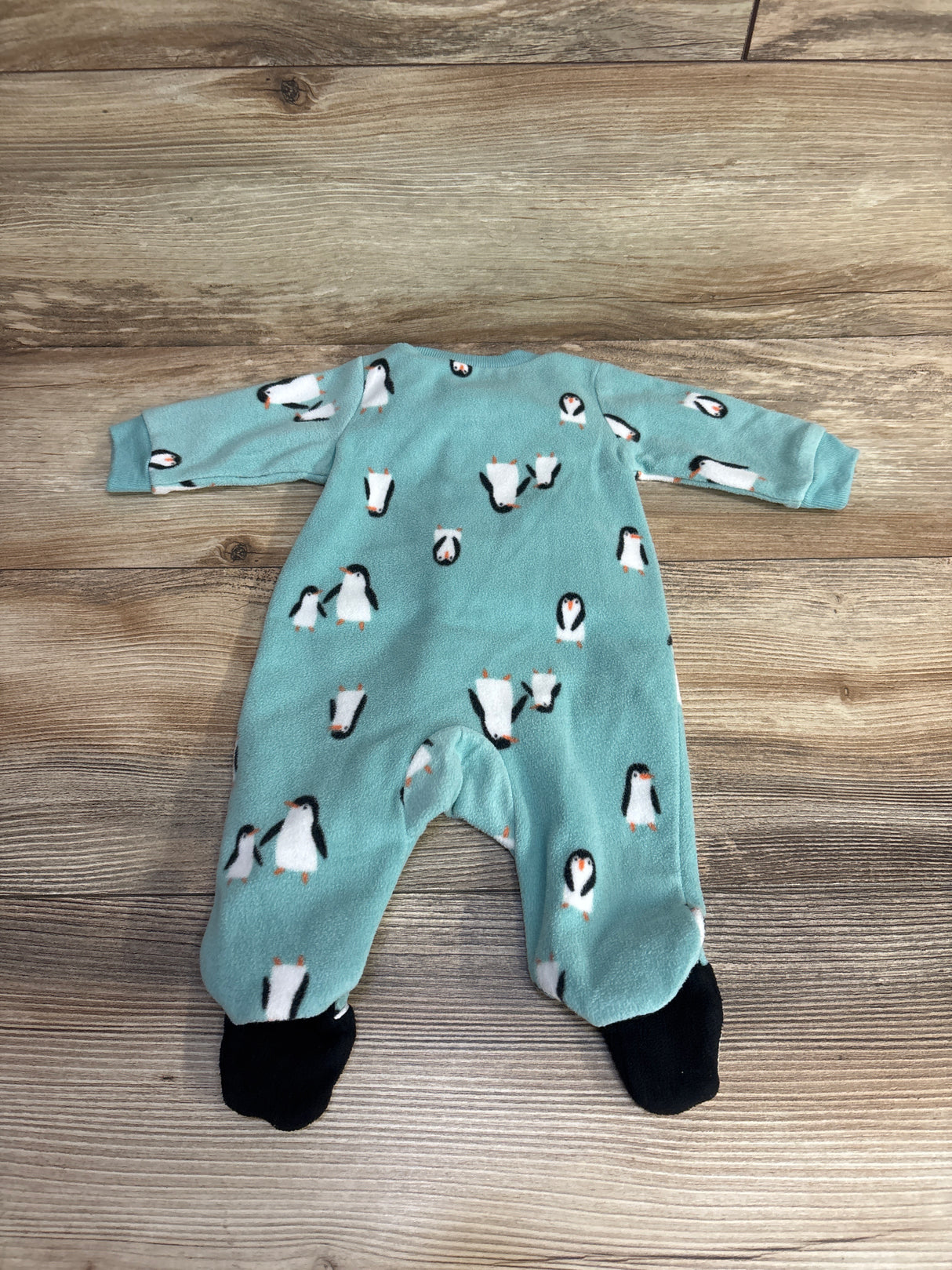 Carter's Penguin Blanket Sleeper Teal sz Newborn