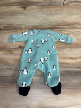Carter's Penguin Blanket Sleeper Teal sz Newborn