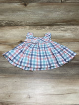 NEW Just One You 2pc Plaid Dress & Bloomers White sz Newborn