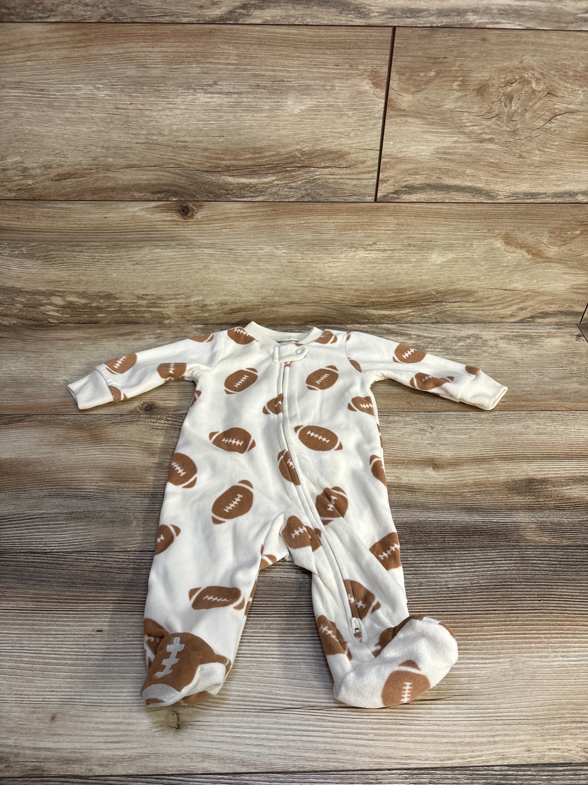 Child Of Mine Football Blanket Sleeper Ivory sz 0-3m