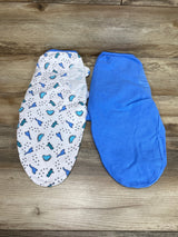 SwaddleMe 2pk Dino Swaddle Wraps Blue sz 0-3m