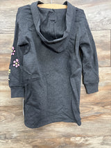 NEW Peanuts Snoopy More Flowers Hooded Sweatshirt Grey sz 4-5T