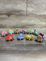 Zeoddler Magnetic Wooden Animals Train Set 11pk