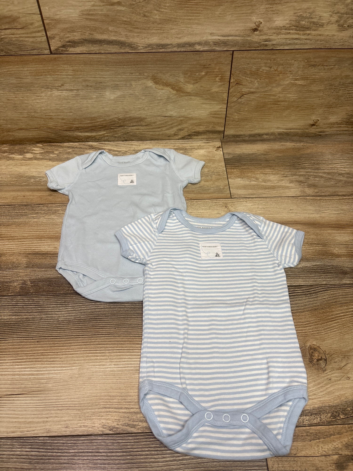 Burt's Bees Baby 2pk Bodysuit Blue sz 3-6m