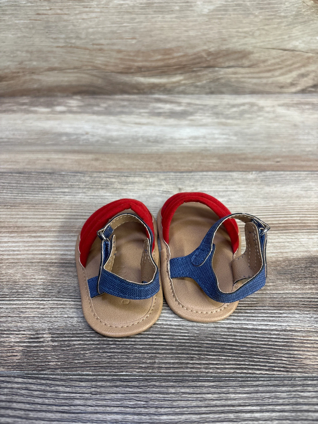 Old Navy Strappy Mixed-Material Sandals Red sz 1/2c