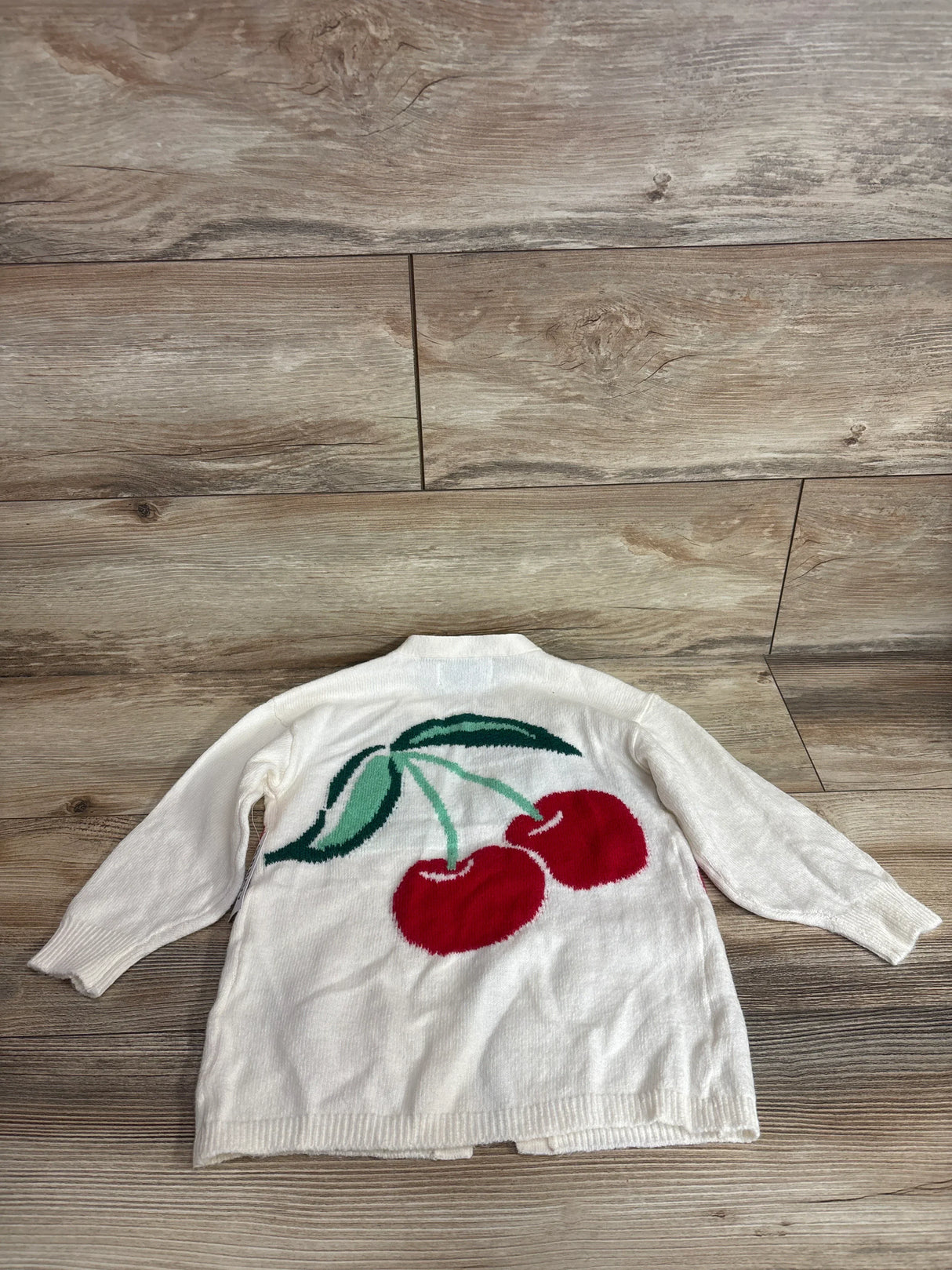 NEW Old Navy Cherry SoSoft Open-Front Tunic Sweater White sz 3T