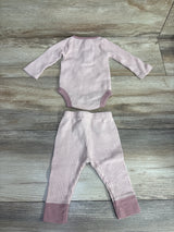 Cloud Island 2pc Waffle Knit Bodysuit & Bottoms Set Pink sz Newborn