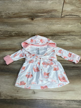 Just One You Owl Print Terry Robe White sz 0-9m