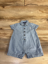 Carter's Chambray Button Up Romper Blue sz 9m
