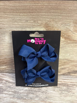 NEW Hair Bows 2pk Navy