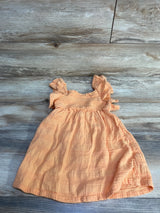 Old Navy Textured Ruffle Smocked Dress Orange sz 4T