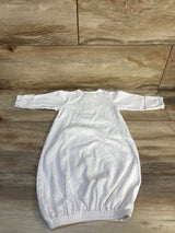 Ababang Polka Dot Henley Gown White sz 0-3m