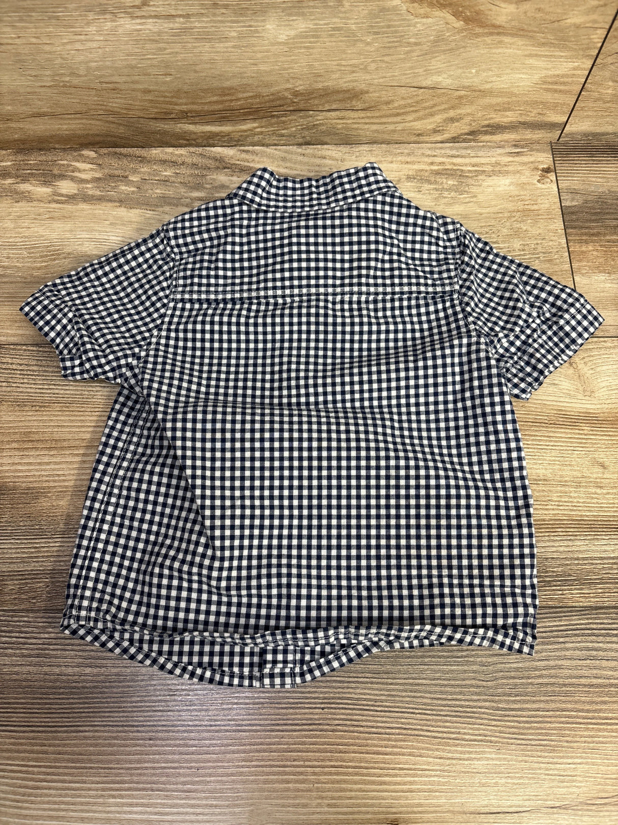 OshKosh Gingham Button Up Shirt Blue sz 18m