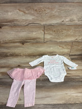 NEW Carter's 2pc Daddy's Little Princess Bodysuit & Tulle Leggings White sz 6m
