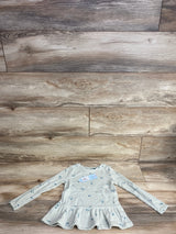 NEW Cat & Jack Ribbed Star Print Peplum Shirt Green sz 4T