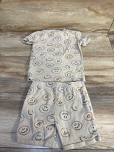 Rabbit + Bear Organic 2pc Pajama Set Beige sz 4T