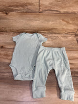 Carter's 2pc Ribbed Bodysuit & Pants Set Green sz 6m