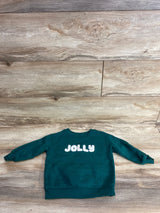 Cat & Jack Pull Over Jolly Sweatshirt Green sz 18m