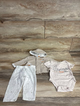 Disney Baby 3pc Ribbed Winnie The Pooh Hooded Jacket Set Beige sz 3-6m