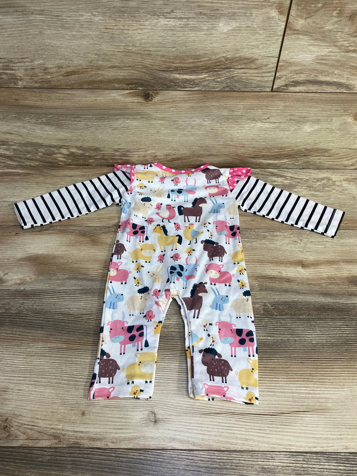 Animal Print Coverall White sz 6m