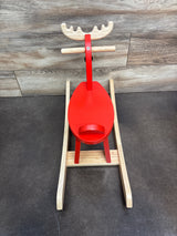 IKEA Ekorre Rocking Moose, Red/Rubberwood