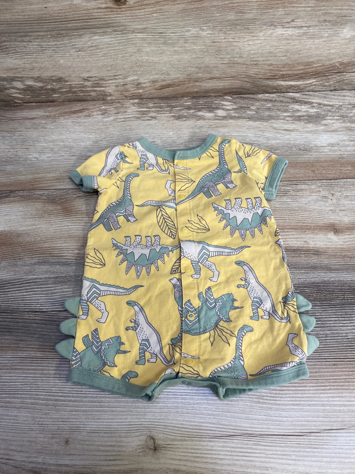 Carter's Dinosaur Shortie Romper Yellow sz 9m