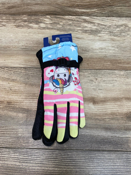 NEW ThermaWear Kid's Pink Unicorn Winter Ski Gloves