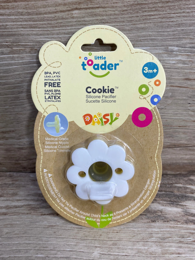 NEW Little Toader Flower Pacifier, White 3m+ - Me n Mommy To Be