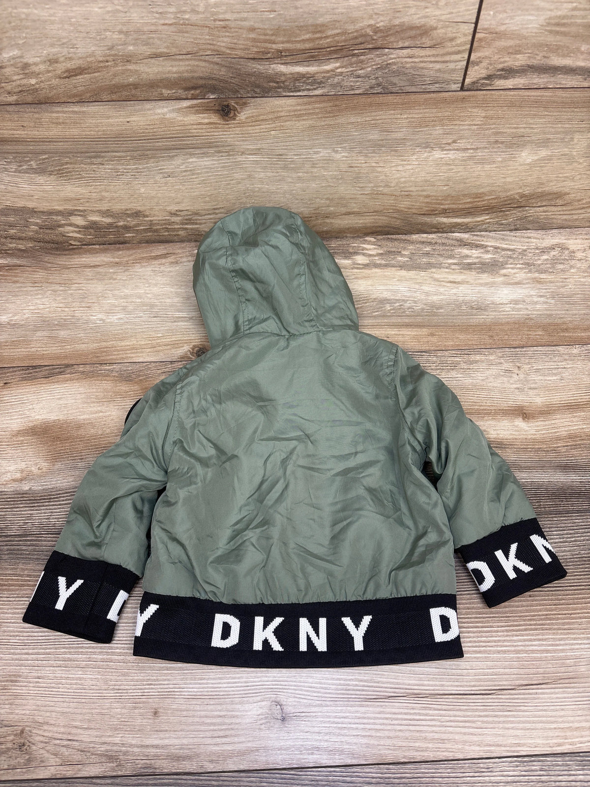 DKNY Fleece Lined Waterproof Jacket Green sz 12m
